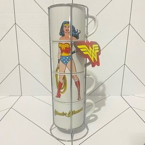 Coffee Cup Stack— Wonder Woman 4 cups